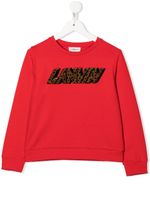 Lanvin Enfant sweat à logo brodé - Rouge