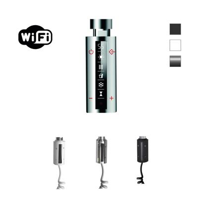Elektrische Radiator Sanicare HWV - Moda Met Wifi 160x60 cm Mat Wit 1159W Met Thermostaat Chroom Linksonder Sanicare