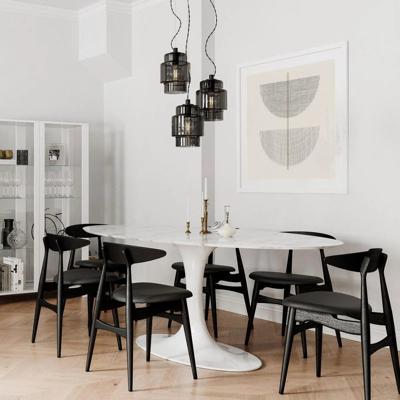 Hanglamp rookglas By Rydens &apos;Ebbot&apos; E27 fitting modern rond hal groot rond