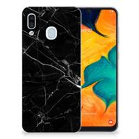 Samsung Galaxy A30 | TPU | Siliconen hoesje | Marmer Zwart - Origineel Cadeau Vader