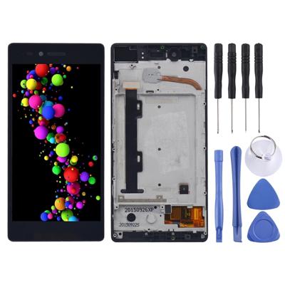 LCD-scherm en Digitizer met Frame voor Lenovo Vibe schot / Z90 (zwart)