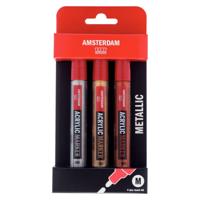 Amsterdam All Acrylics Amsterdam • acrylmarker metallic set | 3 kleuren