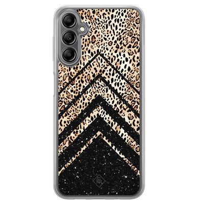 Samsung Galaxy A14 hybride hoesje - Chevron luipaard