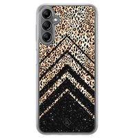 Samsung Galaxy A14 hybride hoesje - Chevron luipaard