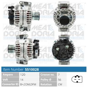 Meat Doria Alternator/Dynamo 5510028