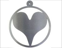 Interieurhanger Roestvrij Staal - Woonkamer of Tuin - Hart - 28cm - S - thumbnail