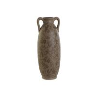 Vaas Home ESPRIT Bruin Groen Keramiek Blad van een plant 13 x 13 x 35 cm