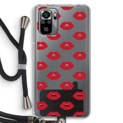 Lips: Xiaomi Redmi Note 10S Transparant Hoesje met koord