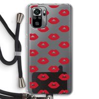 Lips: Xiaomi Redmi Note 10S Transparant Hoesje met koord