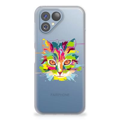 Fairphone 5 Telefoonhoesje met Naam Cat Color Fairphone 5 Telefoonhoesje met Naam Cat Color