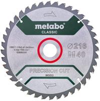 Metabo Accessoires Metabo cirkelzaagblad "precision cut" hw/ct ø 216 mm, 40 wz 5° - 628060000
