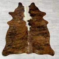 Koeienhuid bruin zwart wit 160x115cm XS