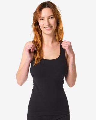 HEMA Licht corrigerend hemd naadloos katoen zwart (zwart)