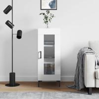 Dressoir 34,5x34x90 cm bewerkt hout hoogglans wit - thumbnail