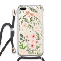 Botanical sweet flower heaven: iPhone 7 PLUS Transparant Hoesje met koord