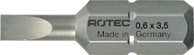 Rotec PRO Insertbit 0,5x3,0mm L=25mm C 6,3 BASIC - 10 stuks - 8120030