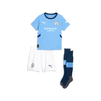 Manchester City Thuis Minikit 2024/2025 - Maat 92 - Kleur: WitBlauw | Soccerfanshop