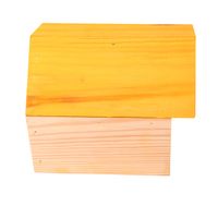 Esschert Design bijenhuis 14,6 x 14,8 cm hout naturel/geel - thumbnail