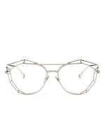 Cazal lunettes de vue à monture géométrique - Argent