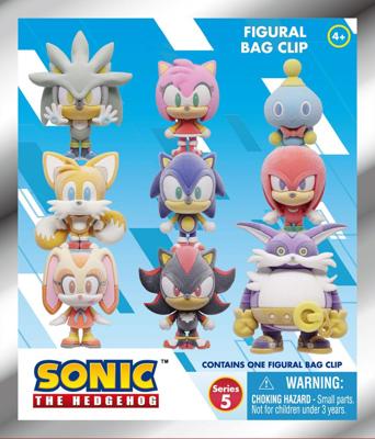 Sonic the Hedgehog 3D Bag Clip Flocking Blind Bag - Series 5