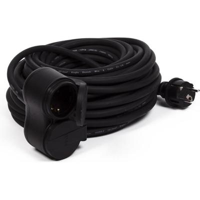 Verlengsnoer rubber - 20 meter - spatwaterdicht IP44 - 3500W - 3-polig