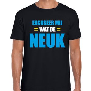 Excuseer mij wat de neuk fun tekst t-shirt zwart voor heren