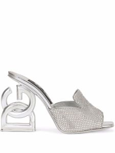 Dolce & Gabbana mules à ornements strassés 3.5 105 mm - Argent