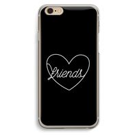 Friends heart black: iPhone 6 / 6S Transparant Hoesje