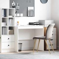 Bureau Wit 90 x 50 x 76 cm Bewerkt hout