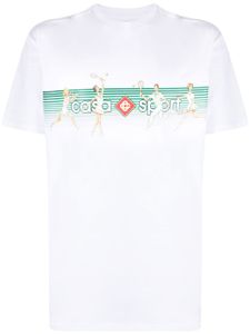Casablanca t-shirt en coton biologique à logo imprimé