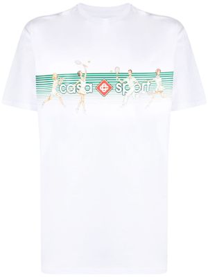 Casablanca t-shirt en coton biologique à logo imprimé