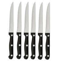 Secret de Gourmet Steakmessen/vleesmessen - 12x stuks - RVS - 22 cm