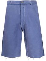 Maison Margiela bermuda en coton à bords francs - Bleu