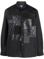 Junya Watanabe MAN chemise à design patchwork - Noir - thumbnail