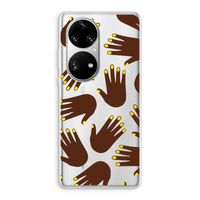 Hands dark: Huawei P50 Pro Transparant Hoesje