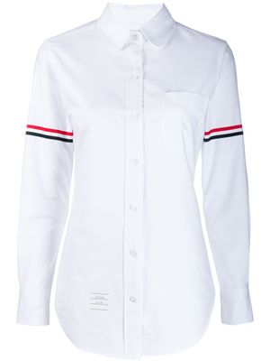 Thom Browne chemise Oxford à rubans en gros-grain - Blanc