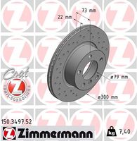 Remschijf SPORT REMSCHIJF COAT Z ZIMMERMANN, Remschijftype: Binnen geventileerd, u.a. für BMW - thumbnail