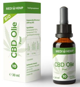 Biologische CBD Olie Puur 10% 30ml MediHemp