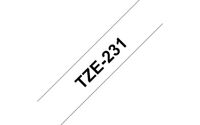 TZe-231  - Labelling tape 12mm white / black TZe-231 - thumbnail