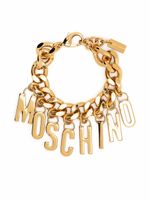 Moschino bracelet chaîne à breloque logo - Or