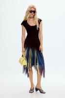 Asymmetrische gecombineerde jurk - BLUE - XL