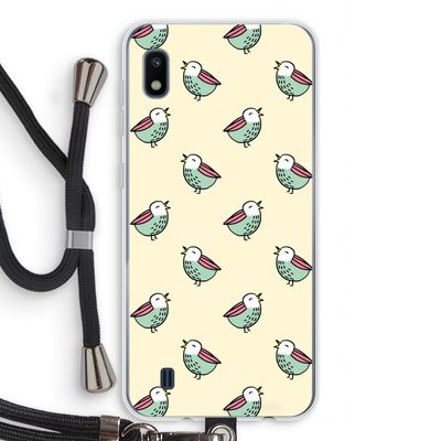 Vogeltjes: Samsung Galaxy A10 Transparant Hoesje met koord