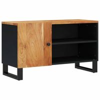 vidaXL Tv-meubel 80x33x46 cm massief acaciahout en bewerkt hout - thumbnail