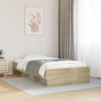 Bedframe zonder matras hout sonoma eikenkleurig 75x190 cm