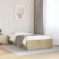 Bedframe zonder matras hout sonoma eikenkleurig 75x190 cm