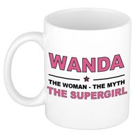 Naam cadeau mok/ beker Wanda The woman, The myth the supergirl 300 ml - Naam mokken - thumbnail