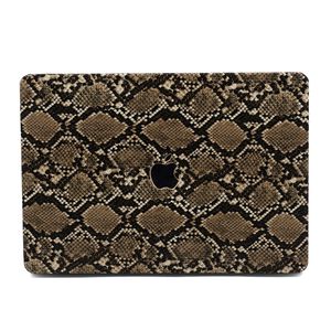 Lunso MacBook Air 13 inch M1 (2020) cover hoes - case - Snake Pattern Brown