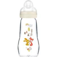 MAM-glazen fles - 260 ml - 0 tot 6 maanden - Speenstroom 2 - Wit - thumbnail