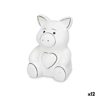 Spaarpot die je kunt verven Pincello Keramisch Varken 9 x 11,8 x 8,5 cm 9 x 12,5 x 10 cm (12 Stuks)