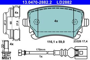 ATE Remblokset 13.0470-2882.2